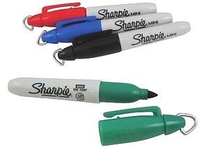 Marker - SHARPIE - MINI - 4 kolory, gratis smycz