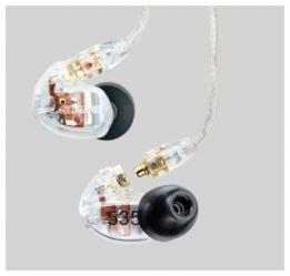 Shure SE535CL - słuchawki douszne przezroczyste