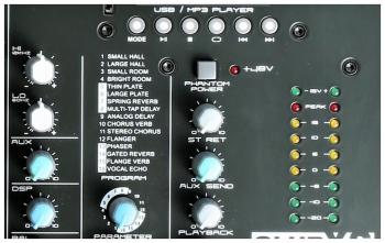 Studiomaster CLUB XS 10+ - 6 kan. mikrof. kompresory bluetooth