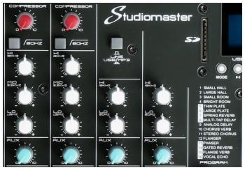 Studiomaster CLUB XS 10+ - 6 kan. mikrof. kompresory bluetooth