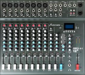 Studiomaster CLUB XS 12+ - 8 kan. mikrof. kompresory bluetooth