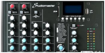 Studiomaster CLUB XS 6+ - 2 kan. mikrof., kompresory, bluetooth