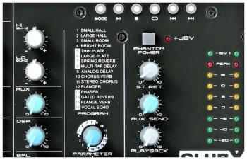 Studiomaster CLUB XS 6+ - 2 kan. mikrof., kompresory, bluetooth