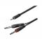 Roxtone Kabel audio 2xJack 6.3mm mono / Jack 3.5mm stereo 1m